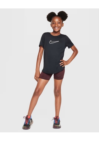 Nike Fz5600-010 One Fitted Dri-fıt Kısa Kollu Genç Çocuk Kız Tişört - Siyah