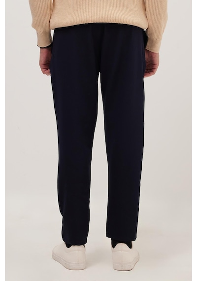 Tudors Erkek Regular Fit Beli Lastikli Bağcıklı Jogger Lacivert Pantolon Rahat Kesim Yan Cepli-36902 Lacivert