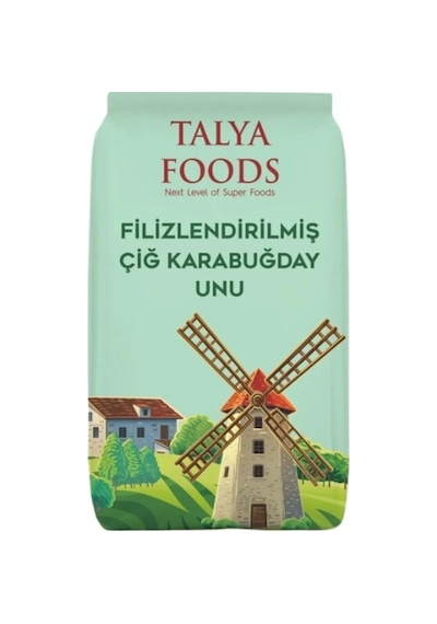Talya Foods Organik Gluteniz Filizlendirilmiş Çiğ Karabauğday Unu 2 KG