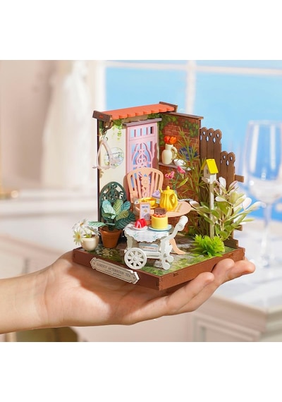 Rolife Ds038 Şık Çay Bahçesi Fancy Tea Yard Dıy Minyatür Maket Model Seti Mini Dollhouse 3d Model Kit Detaylı Dekoratif Hobi Seti 3d Puzzle Tiny House