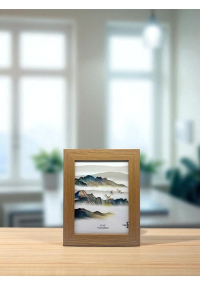 Ciho 15 20 Cm Camlı Ahşap Dekoratif Kontrast Fotoğraf / Anı Çerçevesi