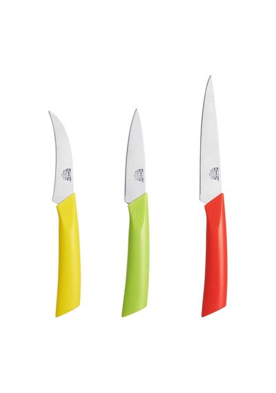Ikea Matdoft Bıçak Seti - 3 Parça Kırmızı - Sarı - Yeşil