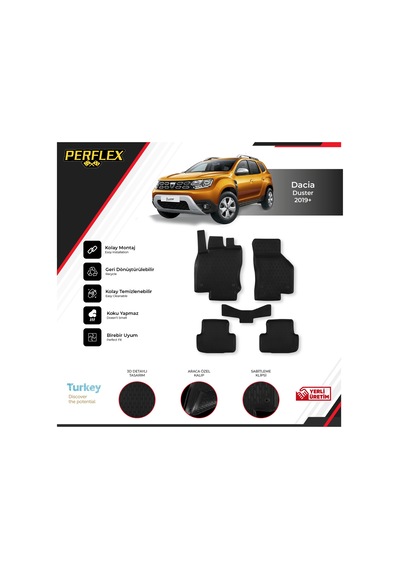 Dacıa Duster 2019+ 3D Havuzlu Paspas