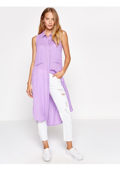Koton Rahat Kesim Tunik Gömlek Pembe 7yak63255ew