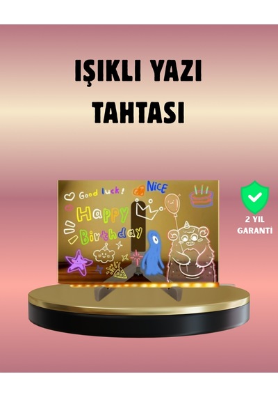 Usb Bağlantılı Led Akrilik Çizim Ve Not Tahtası
