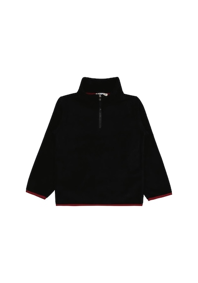 Civil Boys Fermuarlı Armalı Polar 6-9 Yaş Sweatshirt - Siyah