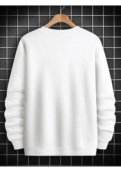 Adrift Coko Serisi Manfinity Homme Letter Graphic Sweatshirt Beyaz