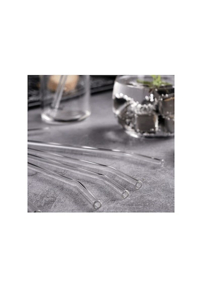 4 Adet Şeffaf Cam Pipet 4 Lü Eğimli Cam Pipet Şeffaf