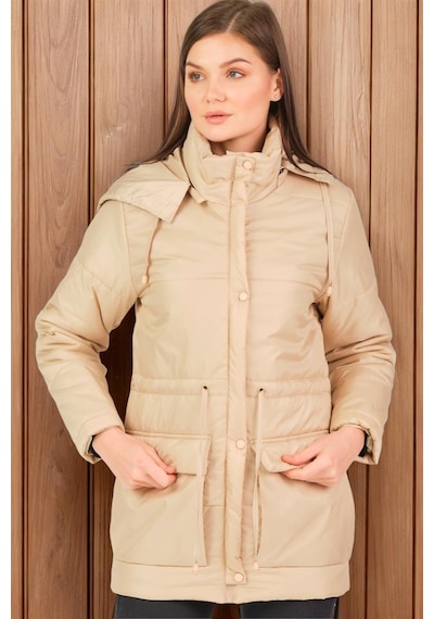Z6703 Dewberry Bayan Kaban-düz Bej-düz Bej