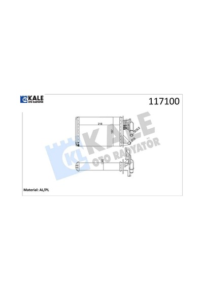Kalorifer Radyatörü Uno 218x156.5x40 Musluklu 2 Sıra Al Pl Sistem Kale Radyatör 40787031/ 5943154/ 7753630/ 7754055