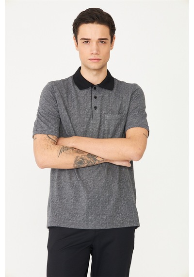 Siyah Polo Yaka T-shirt Siyah