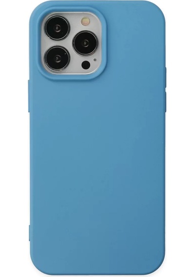 Newface Apple İphone 14 Pro Kılıf Nano İçi Kadife Silikon - Mavi