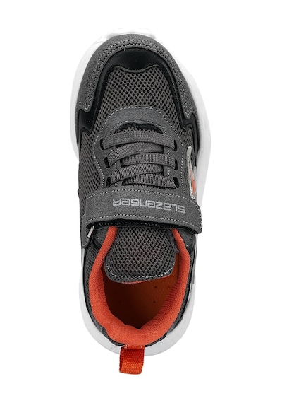 Slazenger KAORU IN Çocuk Cırt Cırtlı Koyu Gri - Turuncu Sneaker