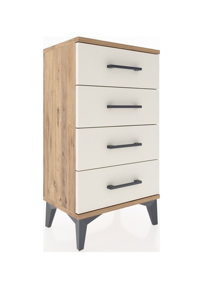 Arges Komodin 4 Çekmeceli 44x30x80 Çam-aytaşı Çam
