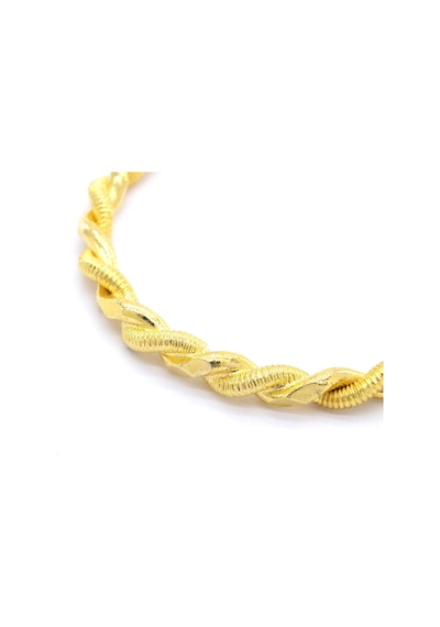 Ferizz Altın Kaplama 2Li Adana Burması Bilezik 6.5 Mm Blz-3021 Altın