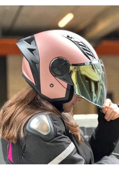 Ls2 Aırflow 2 Rose Gold Kask Gold Vizör Spoiler Rose Gold