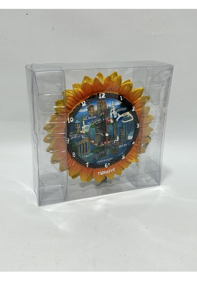Ayçiçek Model Duvar Ve Masa Saati 18cm