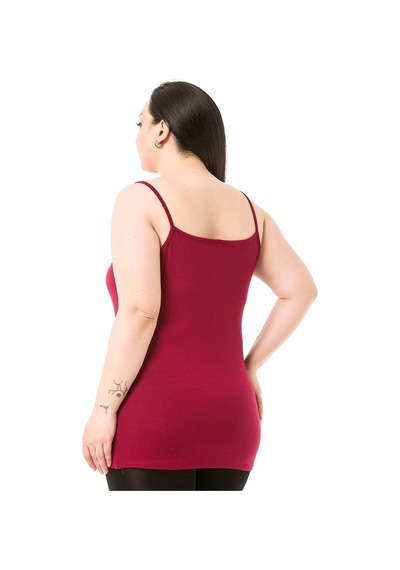 Disentis Büyük Beden Ip Askılı Viskon Bordo Body