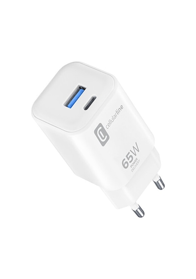 Cellular Line Micro Pack 65w Dual Port Beyaz Şarj Adaptörü Achusbc2pd65wsmlw