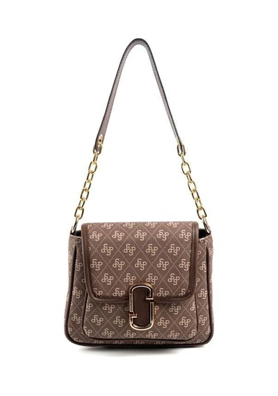 Silver Polo Sp1147 Kadın Omuz Çantası Monogram Kahve-kahve