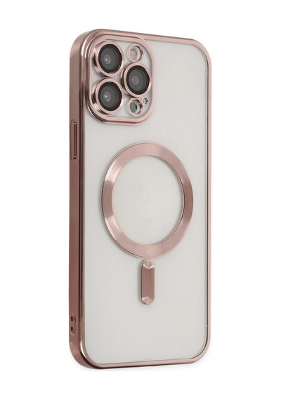 Apple iPhone Uyumlu 13 Pro Max Kılıf Kross Magneticsafe Kapak - Rose İtdark31050