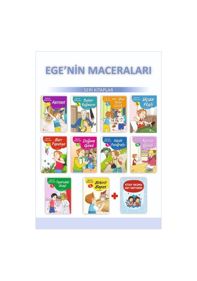 1 Ve 2.sınıflar İçin Ege'nin Maceraları Öykü Dizisi + Kitap Okuma Not Defteri