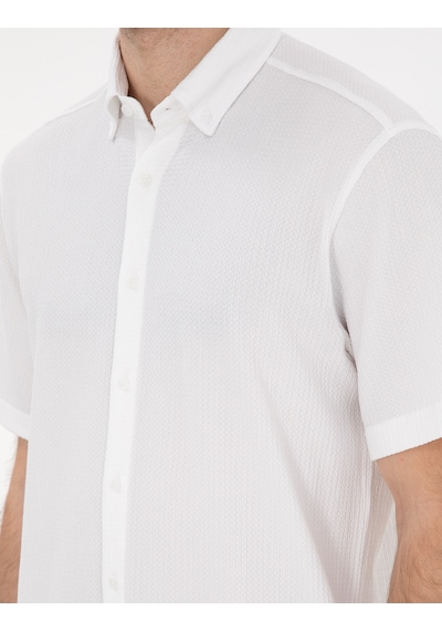 Pierre Cardin Erkek Beyaz Gömlek Kısa Kollu 50307091-vr013 Beyaz