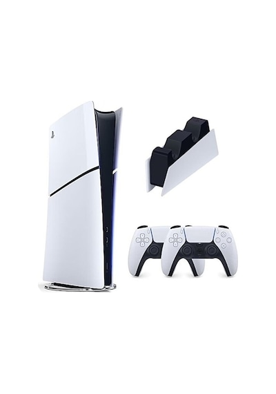 Sony Playstatıon 5 Slım 825 GB Dıgıtal Çift Kollu + Şarj İstasyonu Oyun Konsolu (İthalatçı Garantili)