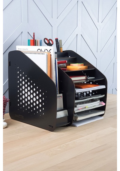 Fx-xl Hexa - 6 Renk - A4 Evrak Rafı Masaüstü Organizer Siyah - 825756903 Siyah