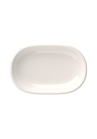 Tabak Evi Porselen Magnus Oval Kayık Tabak 23x15x3cm Tekli Krem