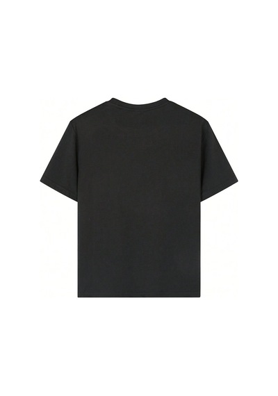 Uyguntarz Çocuk Kalp Baskılı Pamuklu Tshirt Siyah