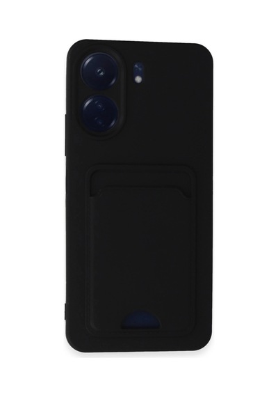 Xiaomi Redmi 13c Kılıf Kelvin Kartvizitli Silikon - Siyah -