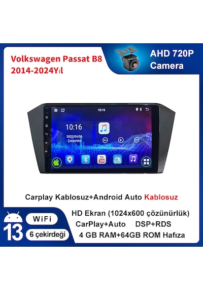 Volkswagen Passat B8 2014-2024 Yıl Multimedya 4-64 Gb Navigasyon