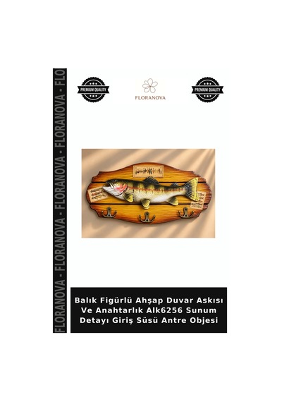 Balık Figürlü Ahşap Duvar Askısı Ve Anahtarlık Alk6256 Sunum Detayı Giriş Süsü Antre Objesi