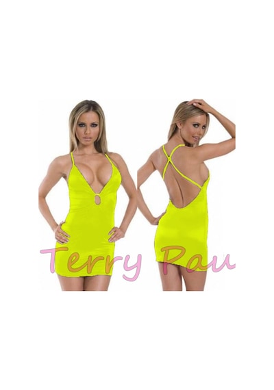 Mini Elbise - Abay-865805 Çok Renkli