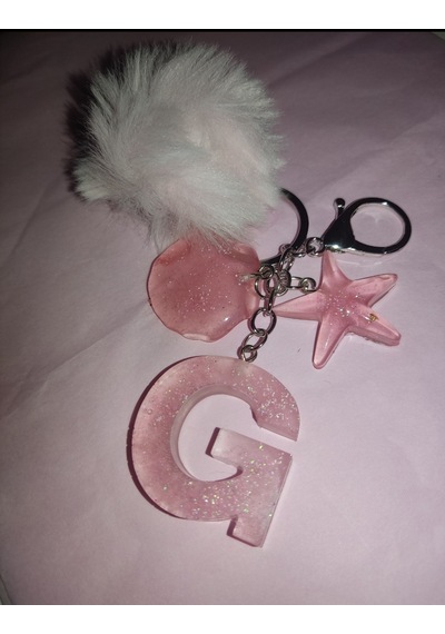 Apeksdesign Pembe Deniz Kabuğu Deniz Yıldızı Ponponlu Anahtarlık