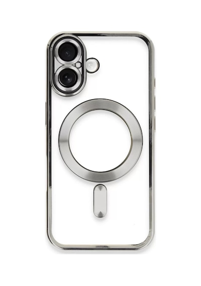 Newface Apple İphone 16 Plus Kılıf Kross Magneticsafe Kapak - Gümüş