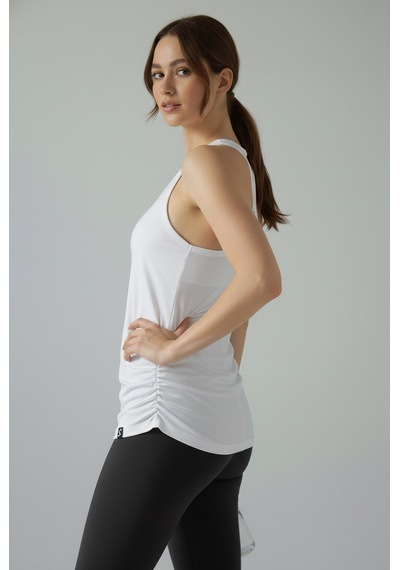 Scorp Aura Sırt Detaylı Kadın Spor Atlet Beyaz Renkli