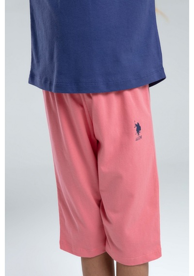 U.s. Polo Assn. Kız Çocuk Mavi Kapri Takım Us2068 Mavi