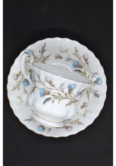 Brıgadoon Bone China İngiliz Porselen Fincan Ve Tabağı Mavi