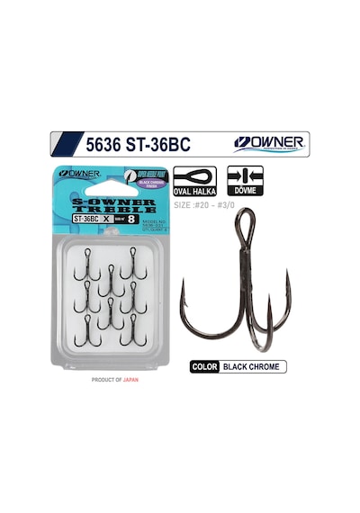 Owner 5636 St-36 Black Chrome Çarpma İğne 2