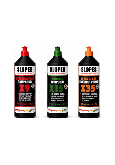Slopes X9 Extra Kalın X15 İnce Pasta X35 Hare Giderici Seti 1 Lt