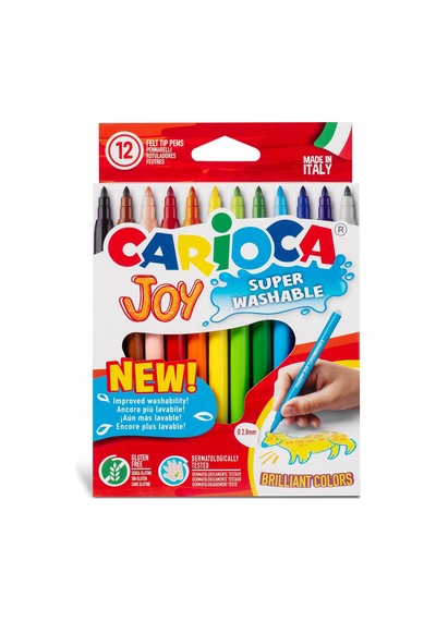 Carioca 12'li Joy Süper Yıkanabilir Keçeli Boya Kalemi / 40614