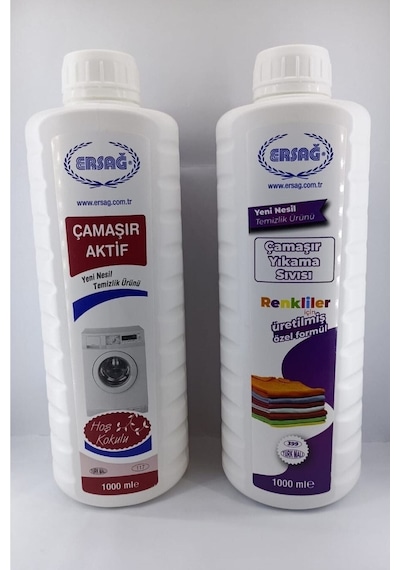 Ersağ Renkli Çamaşır Yıkama Sıvısı + Çamaşır Aktıf