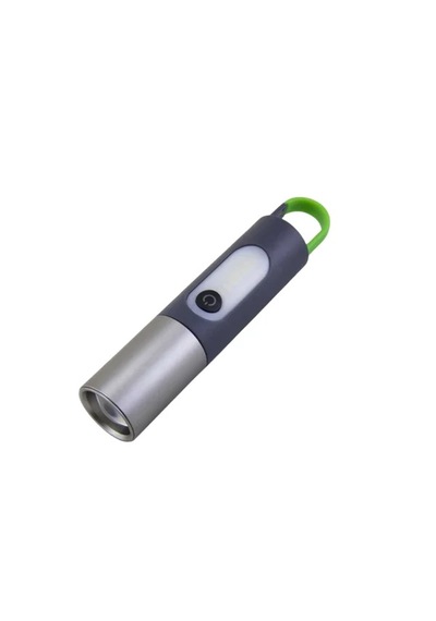 Hp-836 Su Geçirmez Uzun Menzilli Led El Feneri 5730 Led, 5v Usb Şarjlı, Taşınabilir Askılı Tasarım Bej - Siyah