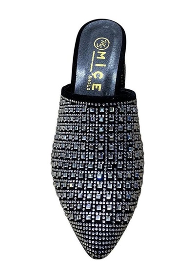Miçe Shoes Kadın Kalın Topuk Burnu Kapalı Taşlı Terlik Siyah Gümüş Taşlı - 873531452 Siyah Gümüş Taşlı Miçe Shoes Kadın Kalın Topuk Burnu Kapalı Taşlı Terlik Siyah Gümüş Taşlı - 873531452 Siyah Gümüş Taşlı