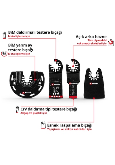 Einhell 4 Parça Çok Amaçlı Alet Seti - 49708104
