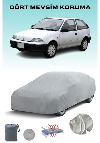 Suzuki Cultus 2 Hatchback Uyumlu Araba Brandası, Oto Branda, Araba Çadırı, Su-güneş Geçirmez Gri