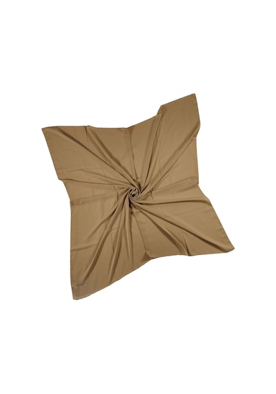 Mim Eşarp Mısırlı Eşarpları Queen Krep Düz Renk Eşarp 110x110 Cm Koyu Gold
