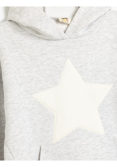 Koton Kapşonlu Sweatshirt Kanguru Cepli Uzun Kollu Yıldız Baskılı Şardonlu Gri 5wkg10202ak Gri Koton Kapşonlu Sweatshirt Kanguru Cepli Uzun Kollu Yıldız Baskılı Şardonlu Gri 5wkg10202ak Gri
